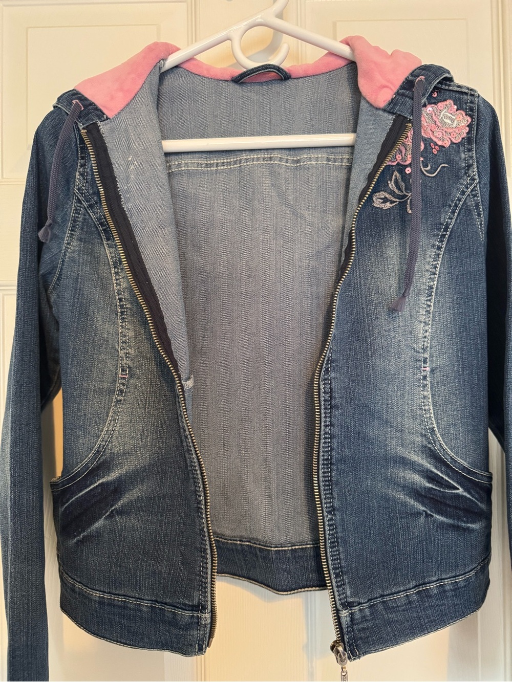 Girl’s Denim Hooded Jacket